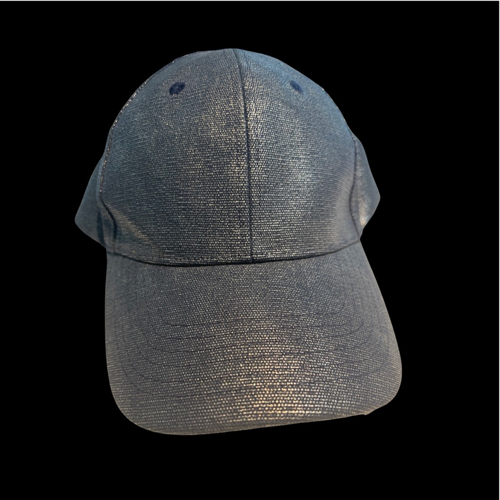 Semi shimmer blue denim baseball cap Never worn with button snapback
